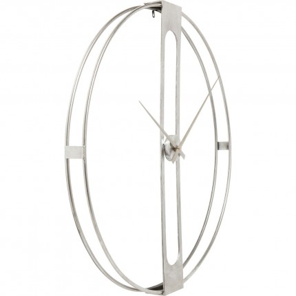 Horloge murale Clip 60cm argentée Kare Design