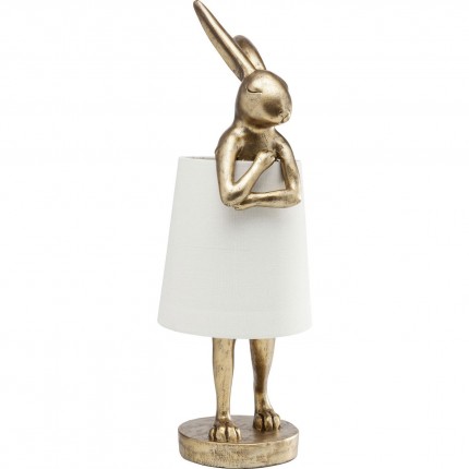 Lampe Animal Lapin dorée et beige 68cm Kare Design