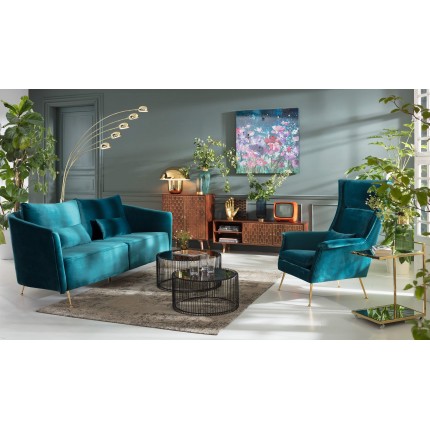 Fauteuil Vegas Forever bleu-vert Kare Design