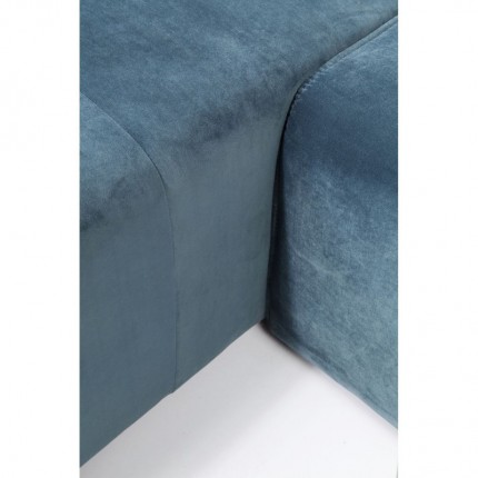 Canapé d'angle Infinity gauche velours ocean Kare Design