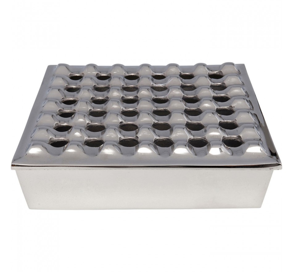 Ashtray Soho Square Silver 25x25cm Kare Design Ashtray Soho Square Silver 25x25cm Kare Design