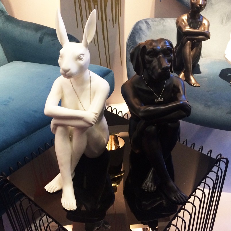 Deco Figurine Gangster Rabbit White Kare Design