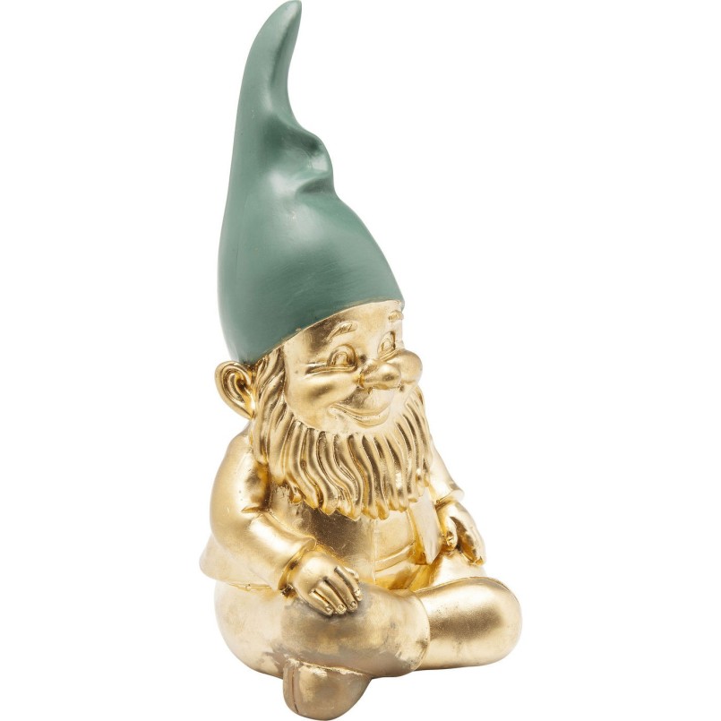 Déco nain doré assis 19cm Kare Design
