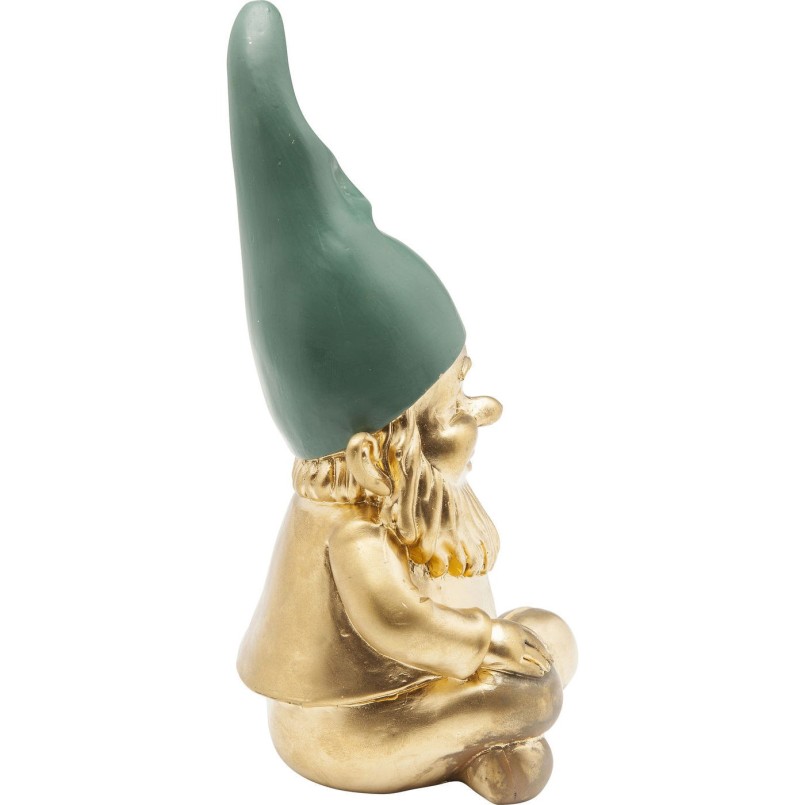 Déco nain doré assis 19cm Kare Design
