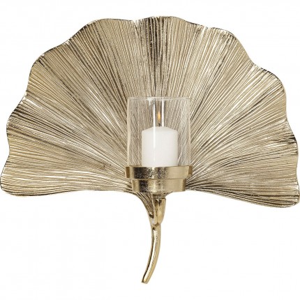 Bougeoir mural feuille de ginkgo 45cm Kare Design