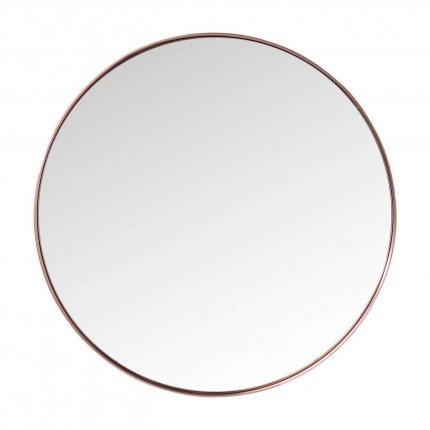 Miroir Curve rond cuivre 100cm Kare Design