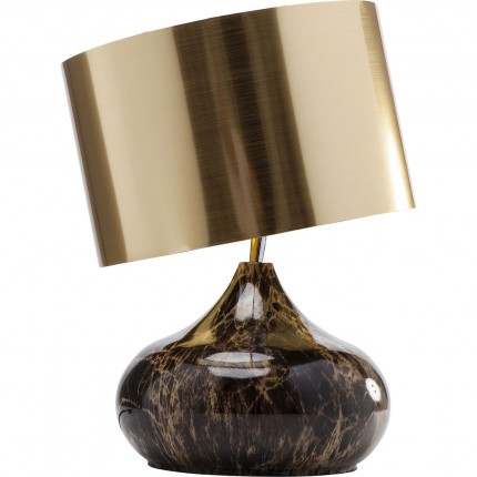 Lampe Mamo Deluxe marron et dorée Kare Design