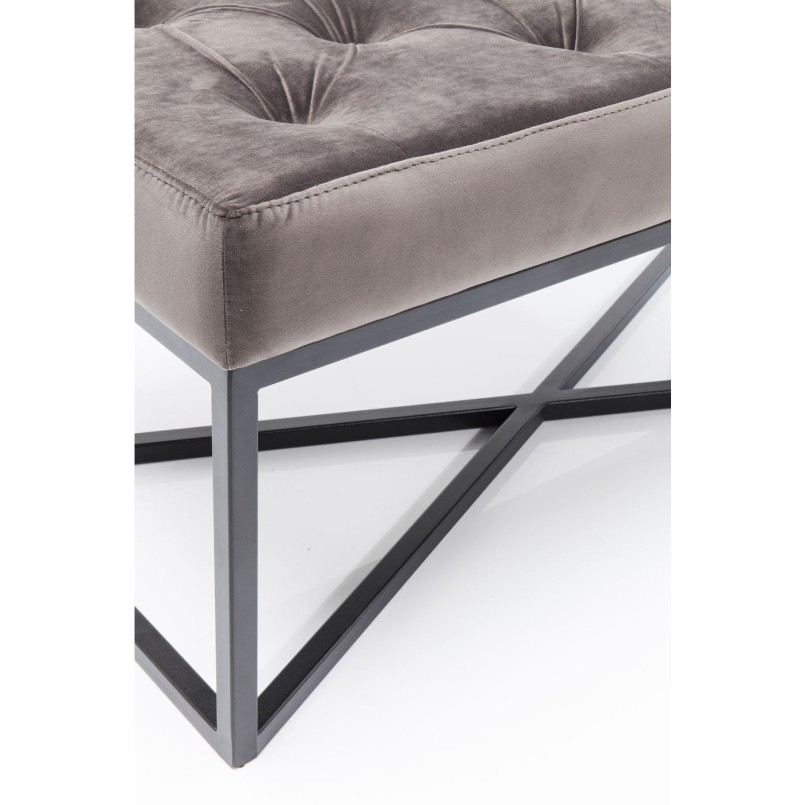 Bench Crossover Grey Black 150x40cm Kare Design