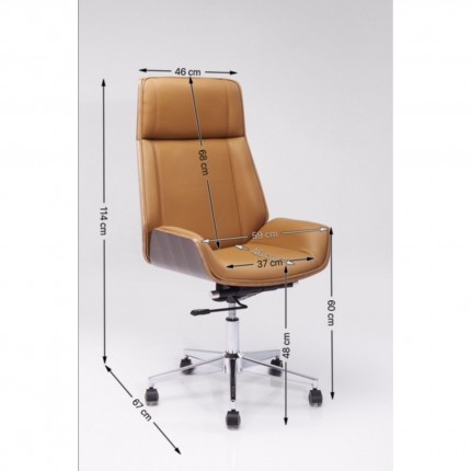 Chaise de bureau pivotante High Bossy Kare Design