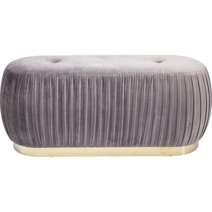 Banc Pigalle velours gris Kare Design