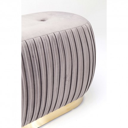 Banc Pigalle velours gris Kare Design