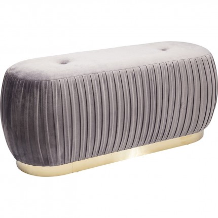 Banc Pigalle velours gris Kare Design