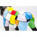 Statuette Déco Chien Peint 25cm Noir