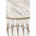 Table d'appoint Beam dorée marbre gris 43cm Kare Design