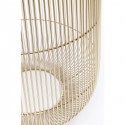 Table d'appoint Beam dorée marbre blanc 32cm Kare Design