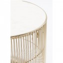 Table d'appoint Beam dorée marbre blanc 32cm Kare Design
