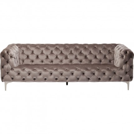 Canapé Look 3 places velours taupe Kare Design