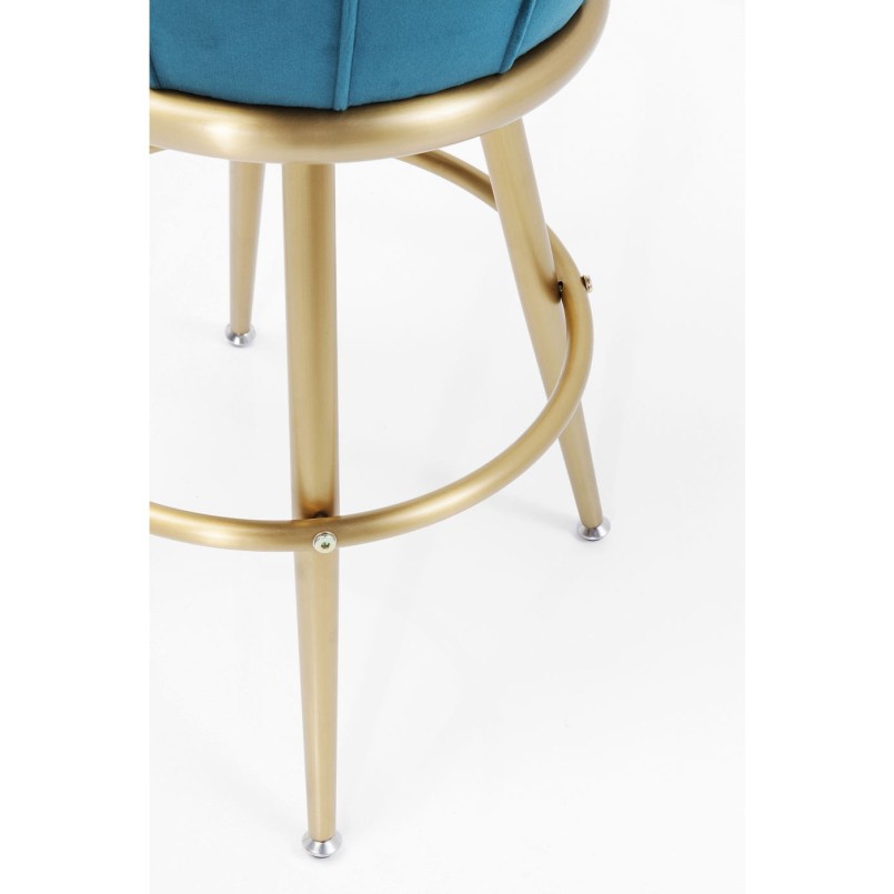 Tabouret de bar After Work velours bleu Kare Design
