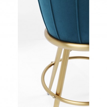 Tabouret de bar After Work velours bleu Kare Design