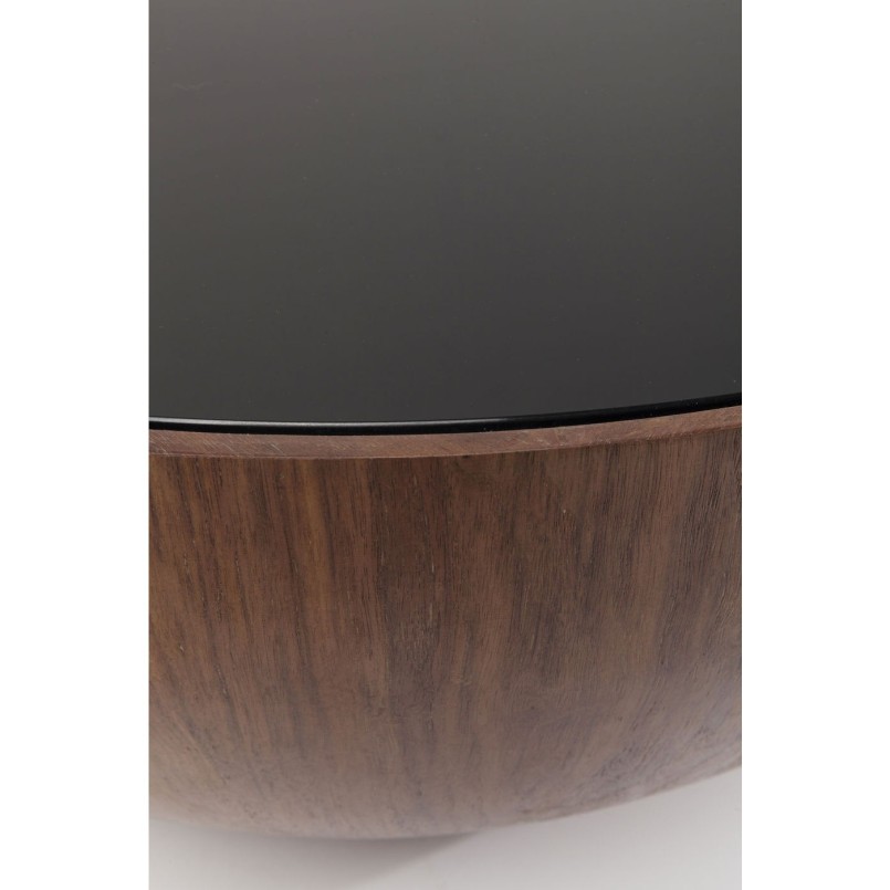 Table basse Tear Drops noyer 80cm Kare Design