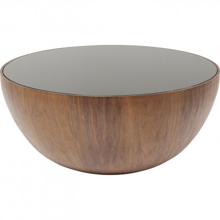 Table basse Tear Drops 80cm noyer Kare Design