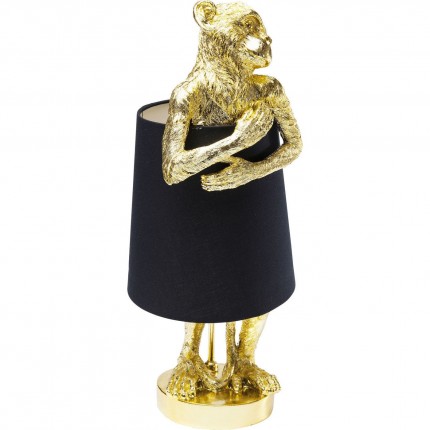 Lampe Animal Singe dorée et noire Kare Design