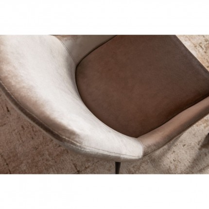 Chaise East Side velours beige Kare Design