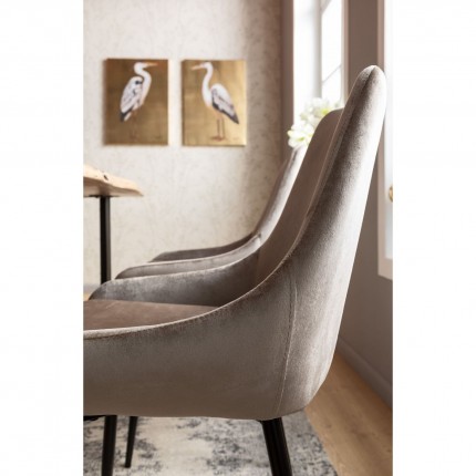 Chaise East Side velours beige Kare Design