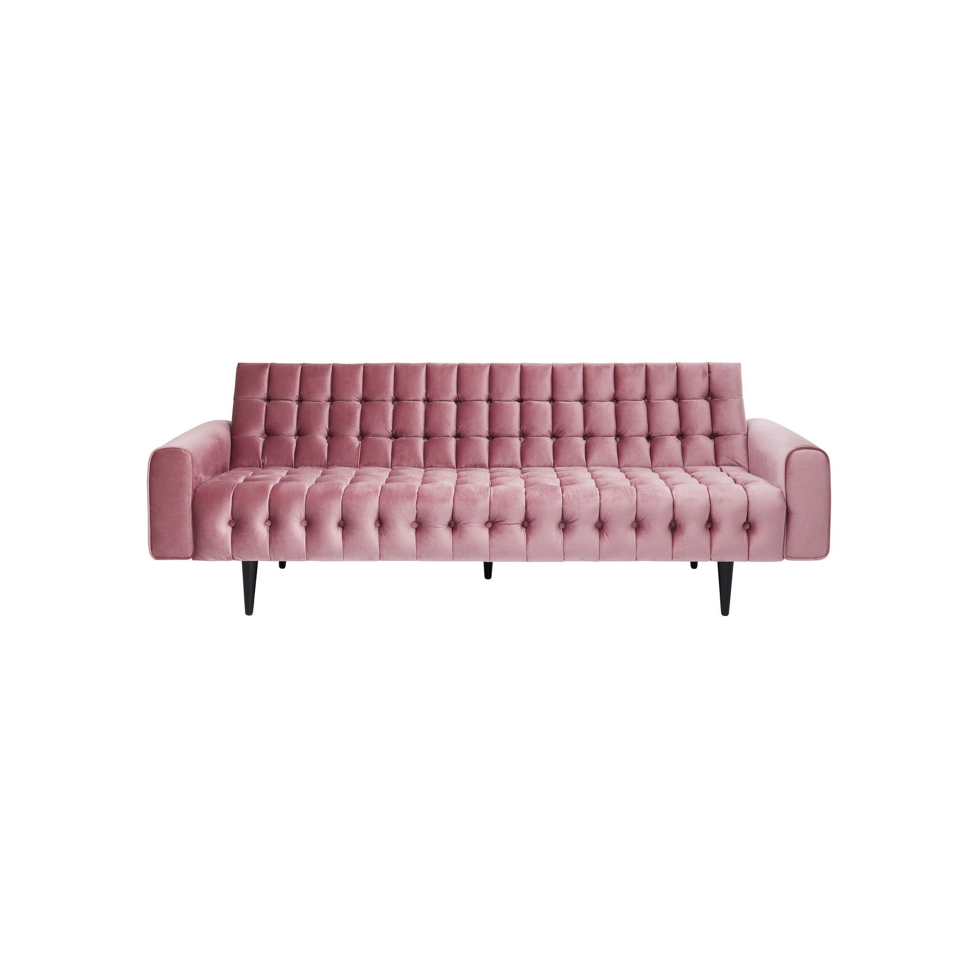 Canapé Milchbar velours rose 3 places Kare Design