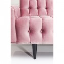 Canapé Milchbar velours rose 3 places Kare Design