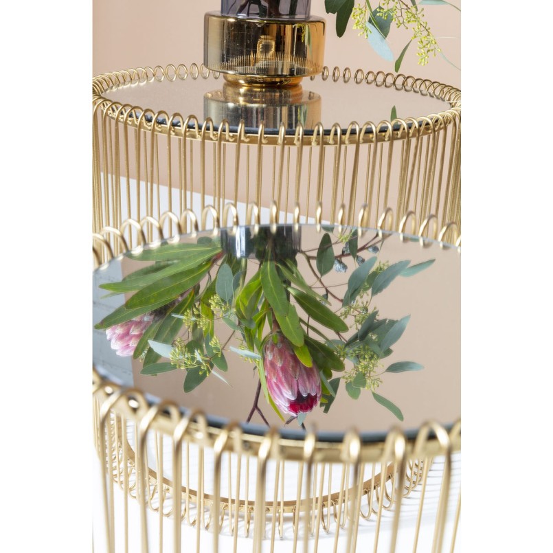Tables d'appoint Wire laiton set de 2 Kare Design