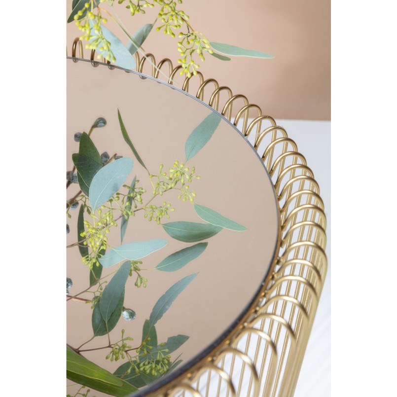 Tables d'appoint Wire laiton set de 2 Kare Design