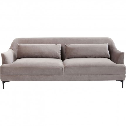 Canapé Proud 3 places velours gris Kare Design