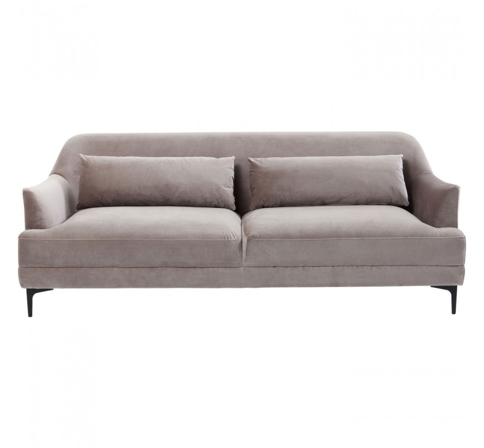 Canapé Proud 3 places velours gris Kare Design