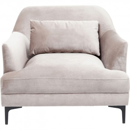 Fauteuil Proud velours gris Kare Design