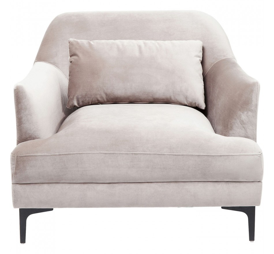 Fauteuil Proud velours gris Kare Design