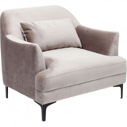Fauteuil Proud velours gris Kare Design