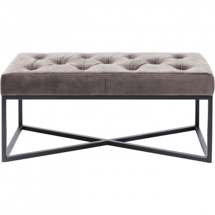 Banc Crossover gris et noir 90x40cm Kare Design