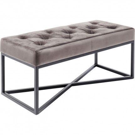 Banc Crossover gris et noir 90x40cm Kare Design