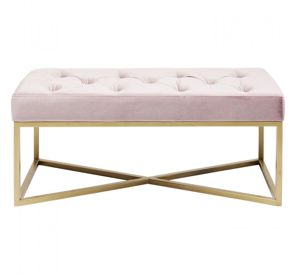 Banc Crossover rose 90x40cm Kare Design