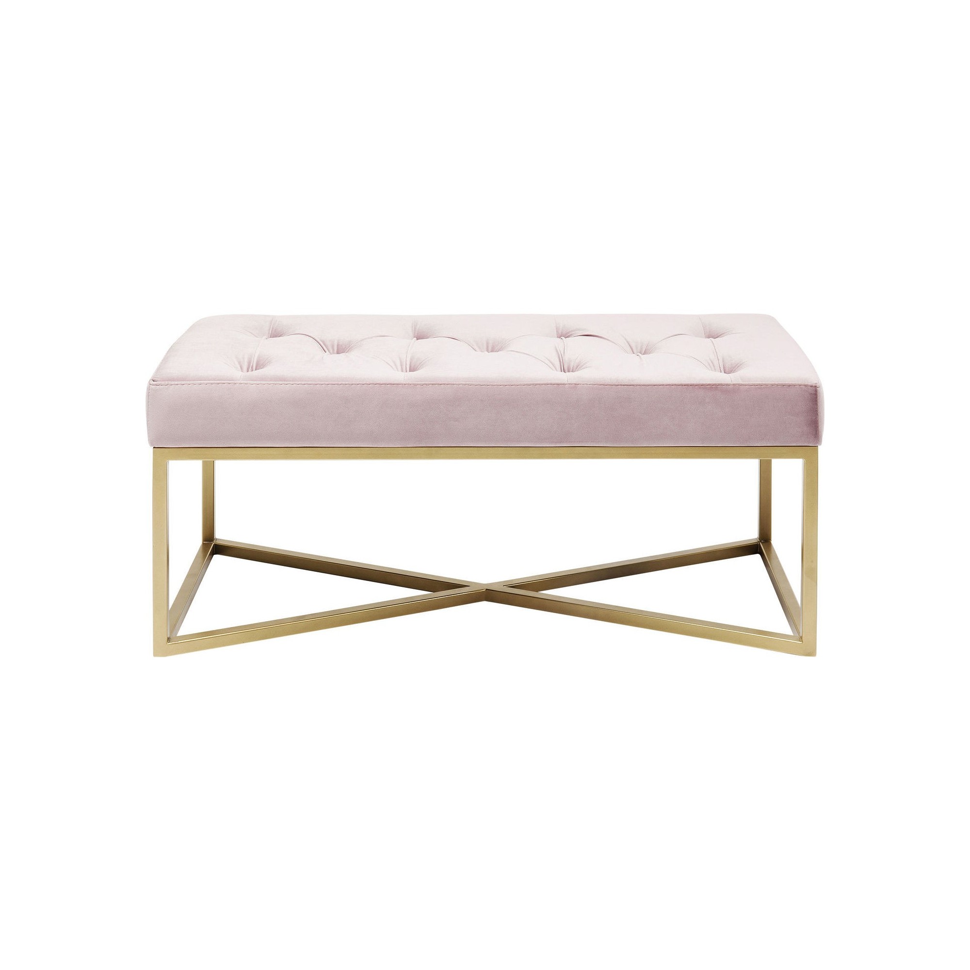 Banc Crossover rose 90x40cm Kare Design