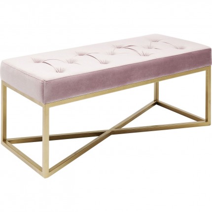 Banc Crossover rose 90x40cm Kare Design