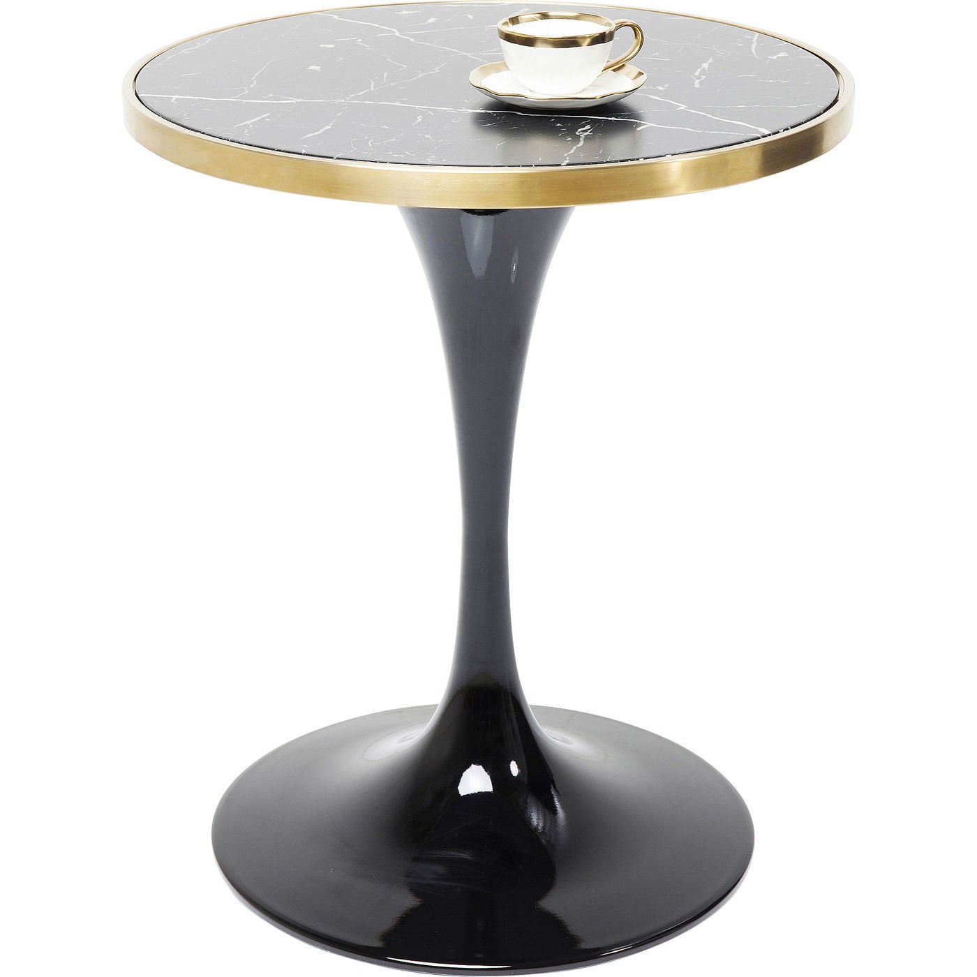 Table San Remo ronde 62cm noire Kare Design