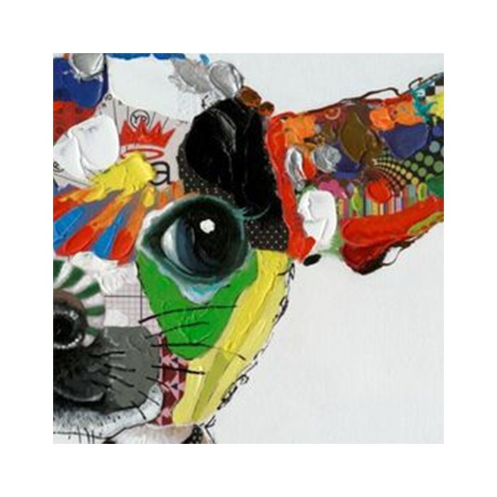 Peinture à l'huile Chihuahua 100x100cm Kare Design