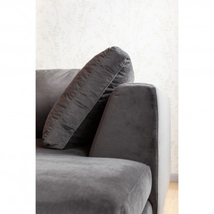 Canapé d'angle Gianna 290cm droite velours gris Kare Design