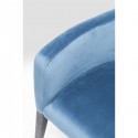 Chaise avec accoudoirs Mode pieds noirs velours bleu pétrole Kare Design