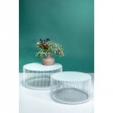 Tables basses Wire blanche 2/set Kare Design