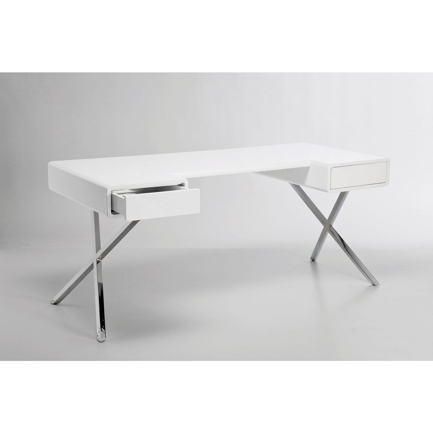 Bureau blanc Insider 2 tiroirs 160x75 cm Kare Design