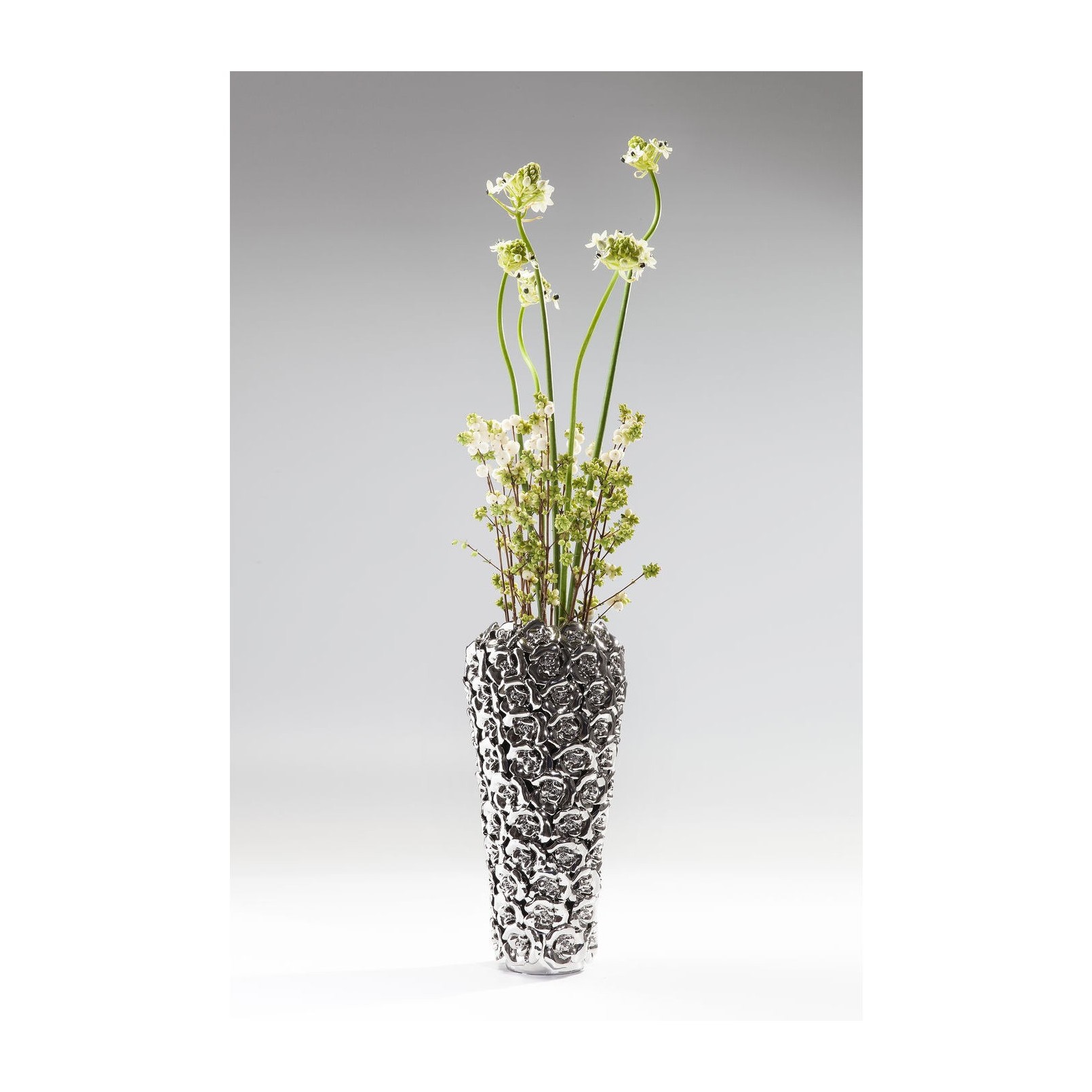 Vase Roses Chrome 36cm Kare Design