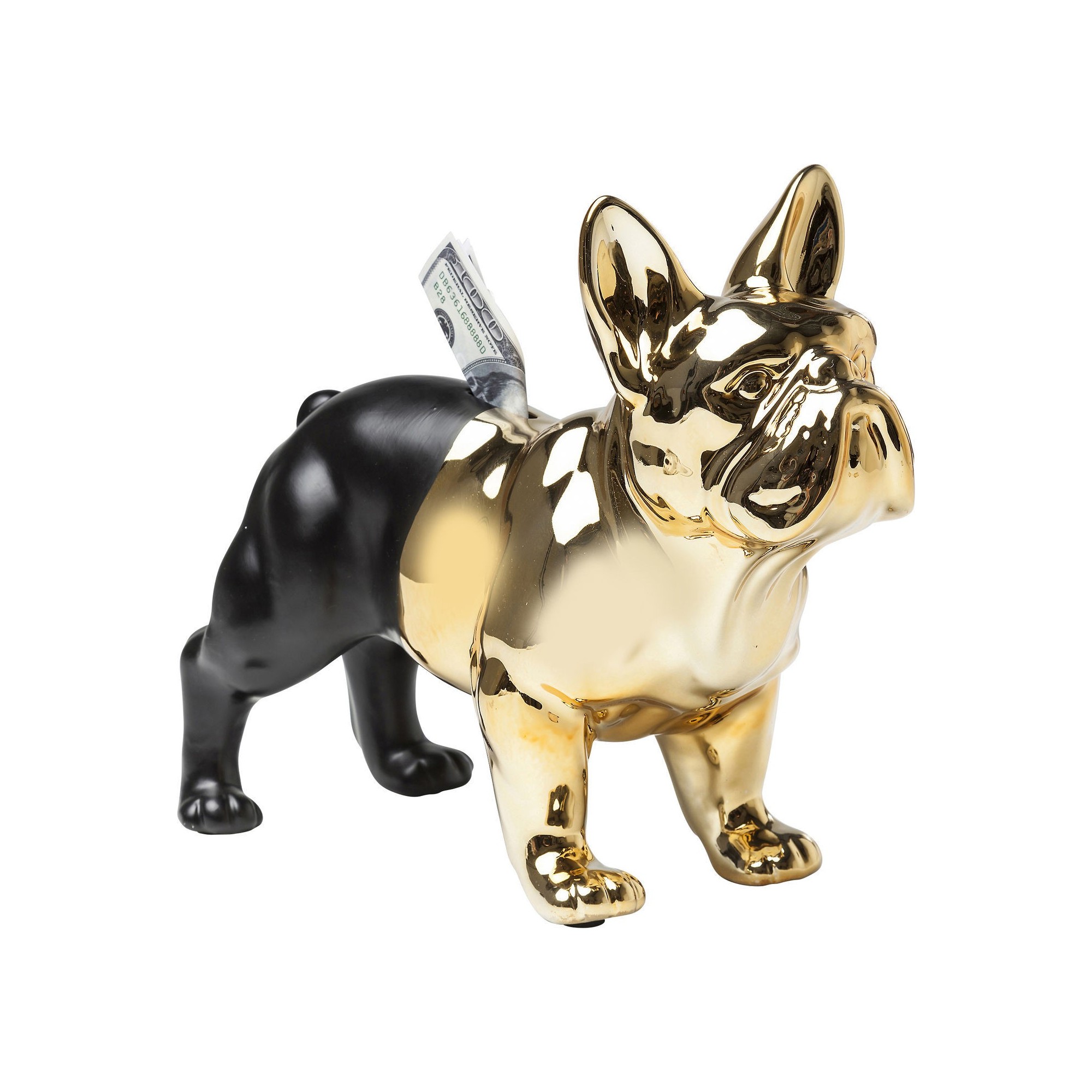 Tirelire Bulldog dorée Kare Design